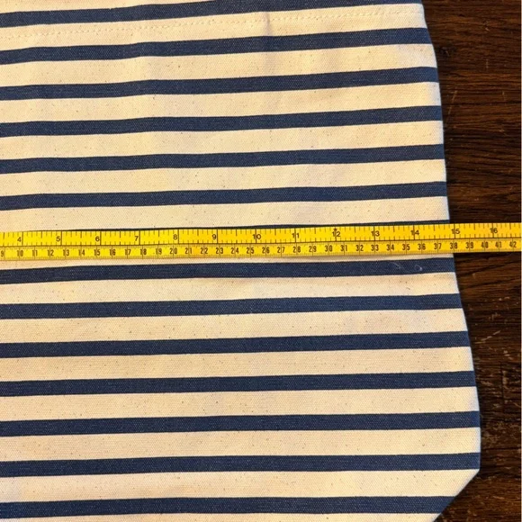 NWT Baggu Sailor Stripe Duck Bag in Navy & White Striped Canvas Tote - Picture 14 of 14
